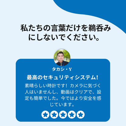 マスクされた目™ — セーフビュー監視時計